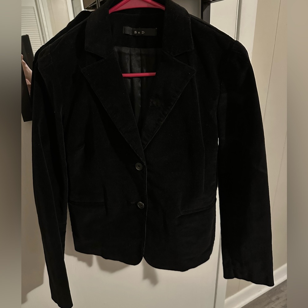 S&D Velvet Vintage Black Stretchy Blazer size S